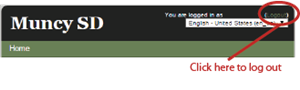 moodle log out example